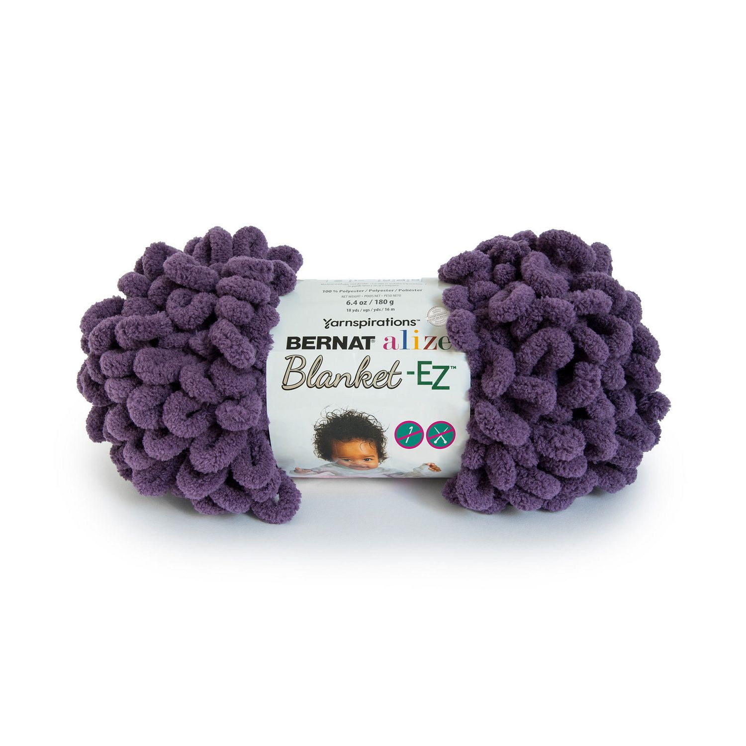 BERNAT ALIZE BLANKETEZ YARN (180G/6.4OZ), MAUVE Walmart Canada