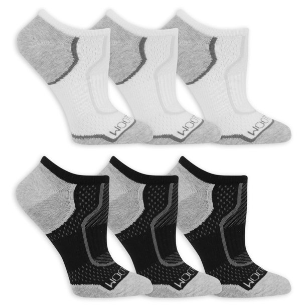 Fruit of the Loom - Ladies 6 Pack CoolZone Cotton No Show Socks, Ladies ...