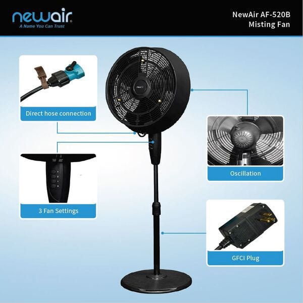 NewAir AF520B 18" Oscillating Outdoor Misting Fan Walmart Canada