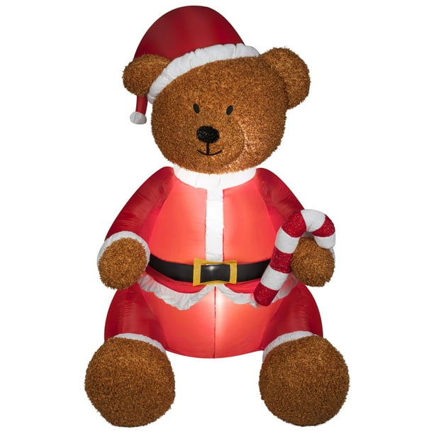 Airblown 5FT Inflatable Teddy Bear in Santa Outfit Walmart.ca