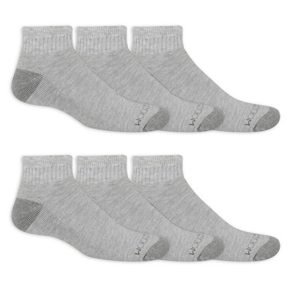Fruit of the Loom Men's Dual Defense Ankle Socks 6 Pairs, Men's Ankle Socks 6 Pairs