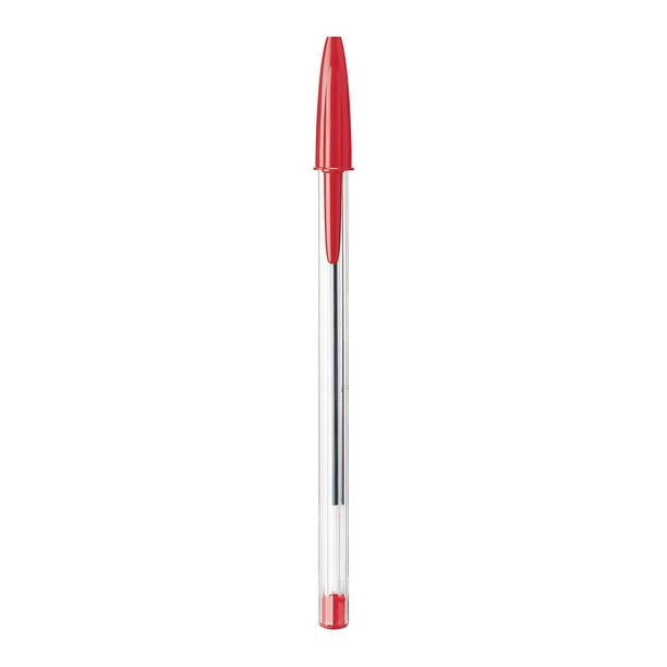 stylo bic cristal rouge pointe moyenne