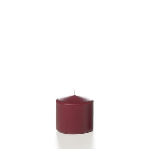 Just Candles Bougies Piliers non parfumées 3"x3" - Rouge