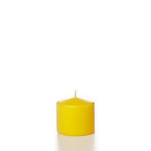 Just Candles Bougies Piliers non parfumées 3"x3" - Jaune