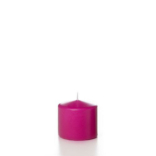 Just Candles Bougies Piliers non parfumées 3 po x3 po - Rose