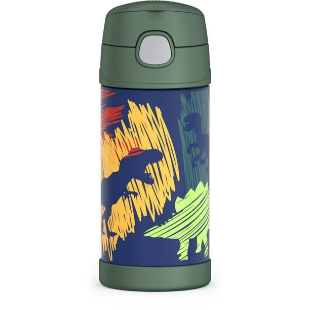 Thermos Funtainer 12 Oz Vacuum Insulated Straw Bottle, Dinosaurs ...