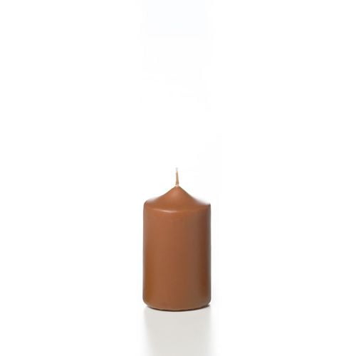 Just Candles Bougies Piliers non parfumées 2.25"x3" - Brun