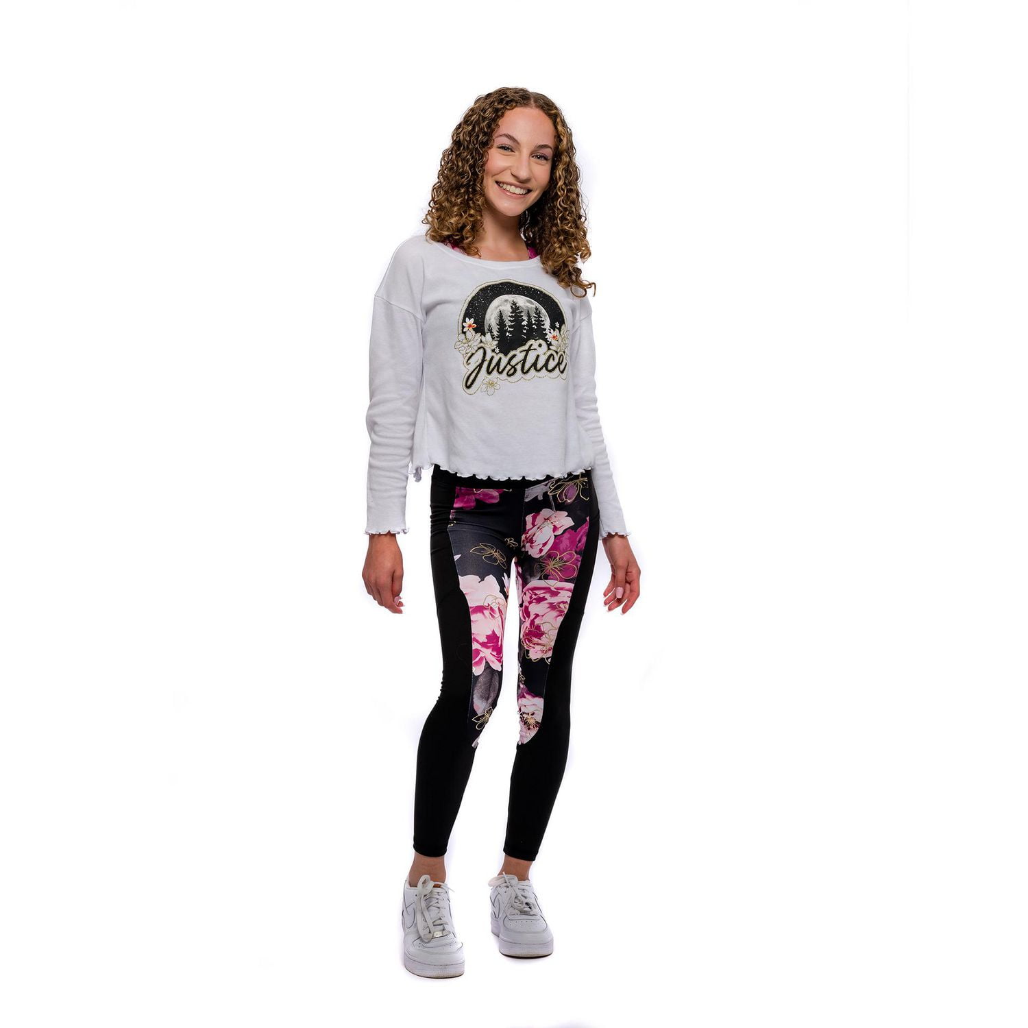 Girls Justice Floral Leggings
