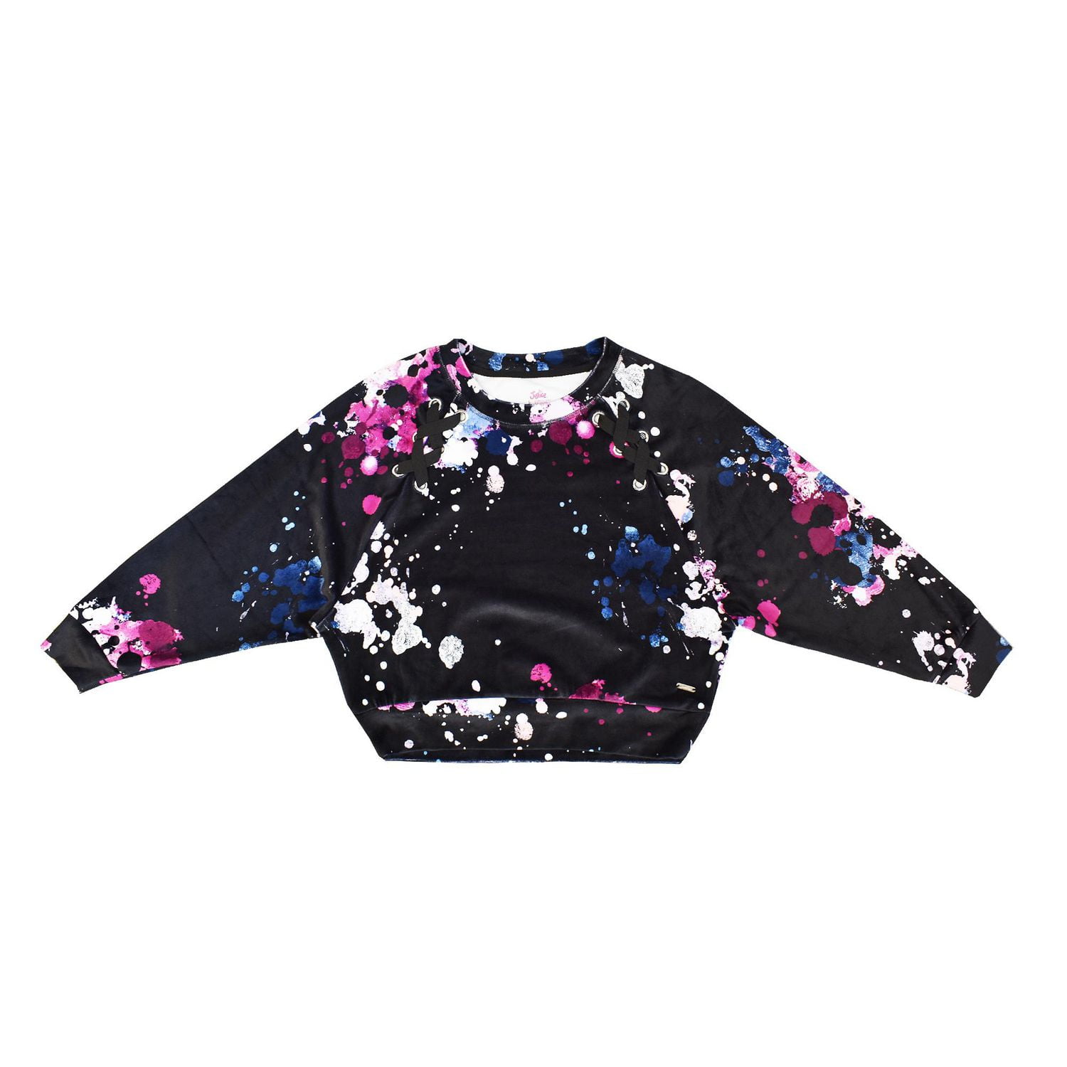 Girls Justice Paint Splatter Long Sleeve Top