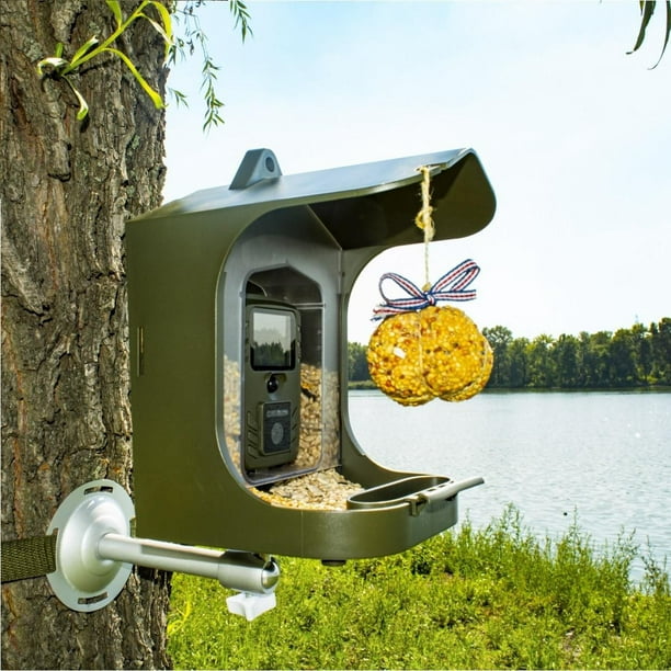 Caméra HD Birdcam à piles avec mangeoire à oiseaux Technaxx TX-165, Vert  CE4923