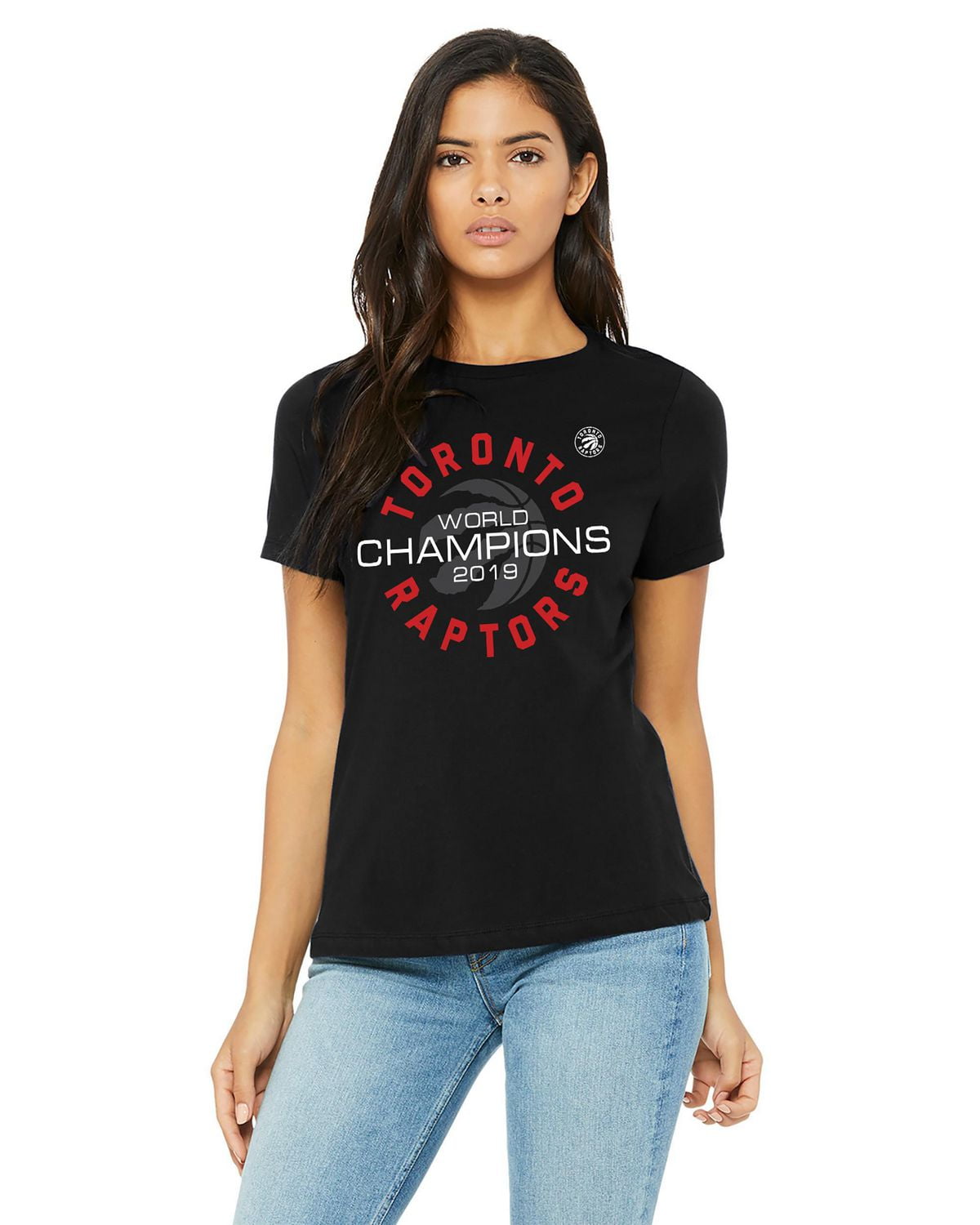 T-shirt dames des champions des Raptors de Toronto sous licence NBA