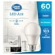 Ampoules DEL Great<br>Value A19 60 W lumière<br>du jour, paq. de 2 Non gradables, 800<br>lumens – image 3 sur 3