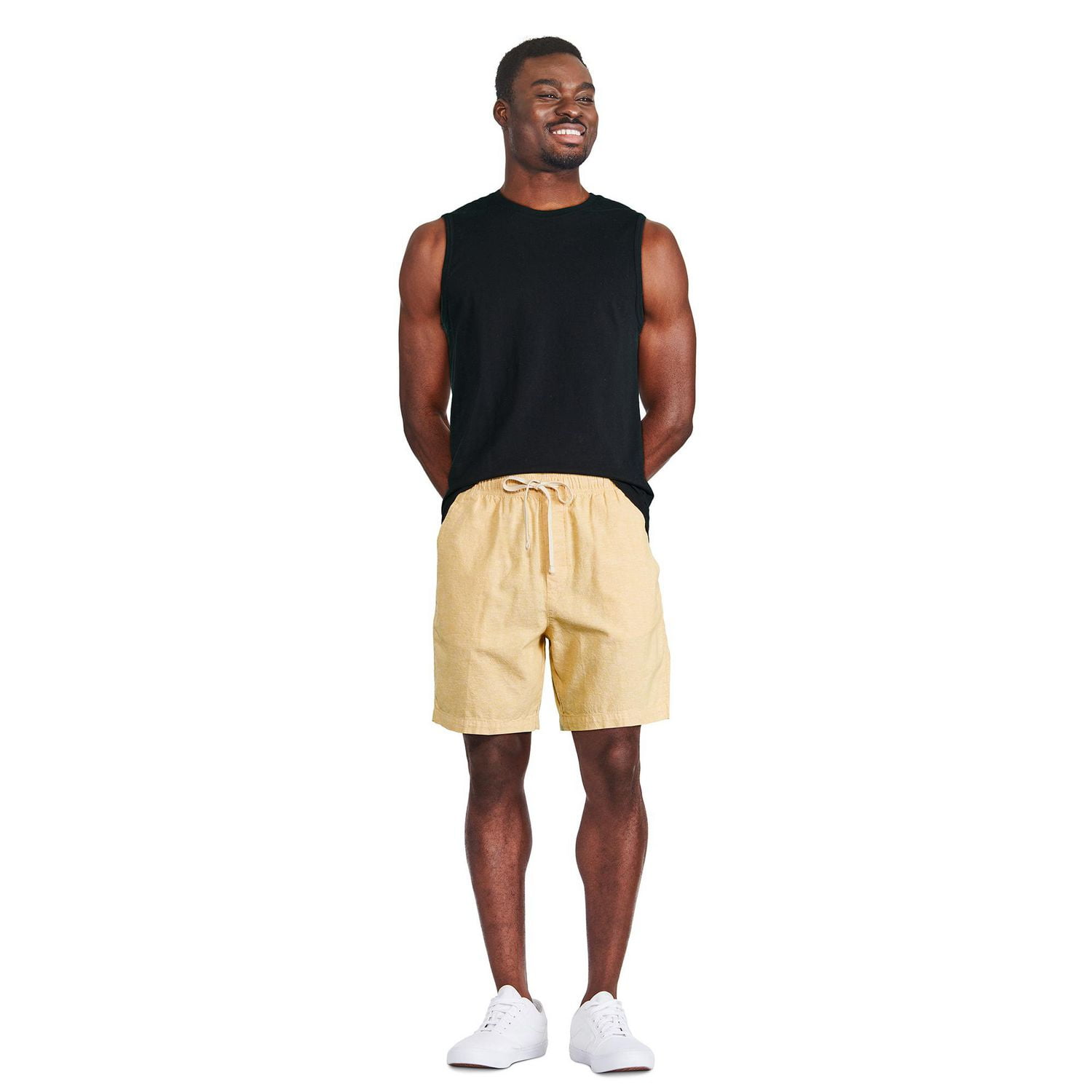 Short de rugby en mélange de lin George pour hommes