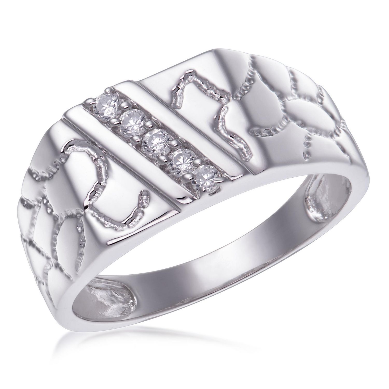 Quintessential Sterling Silver Mens Ring 