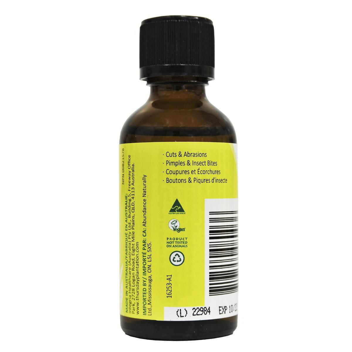 Huile de Tea Tree 100 % pure de Thursday Plantation 50 ml, 40 %+ Terpinen-4-ol