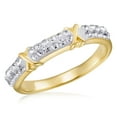 thumbnail image 1 of Quintessential Sterling Silver Women's gold plated CZ ring, 1 of 2