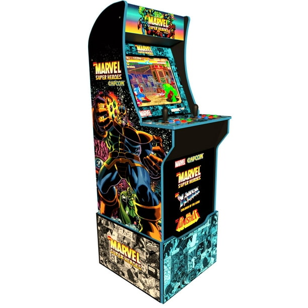 Arcade1Up 7661 Machine d'arcade Marvel Super Heroes ™ avec élévateur personnalisé