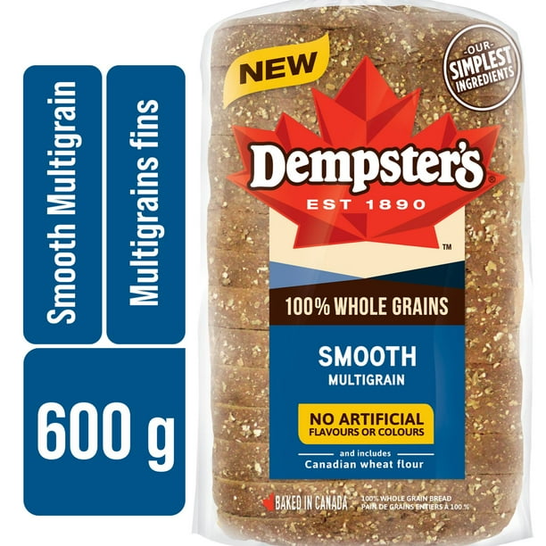 Dempster’s® 100 Whole Grains Smooth Multigrain Sliced Bread, 600 g