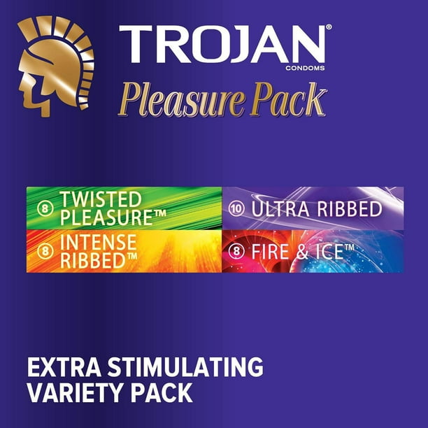 how do you use ky lubricating jelly Trojan Pleasure Pack NEW MIX Premium Lubricated Latex Condoms - 40 Count  Variety Pack - Double main image 0