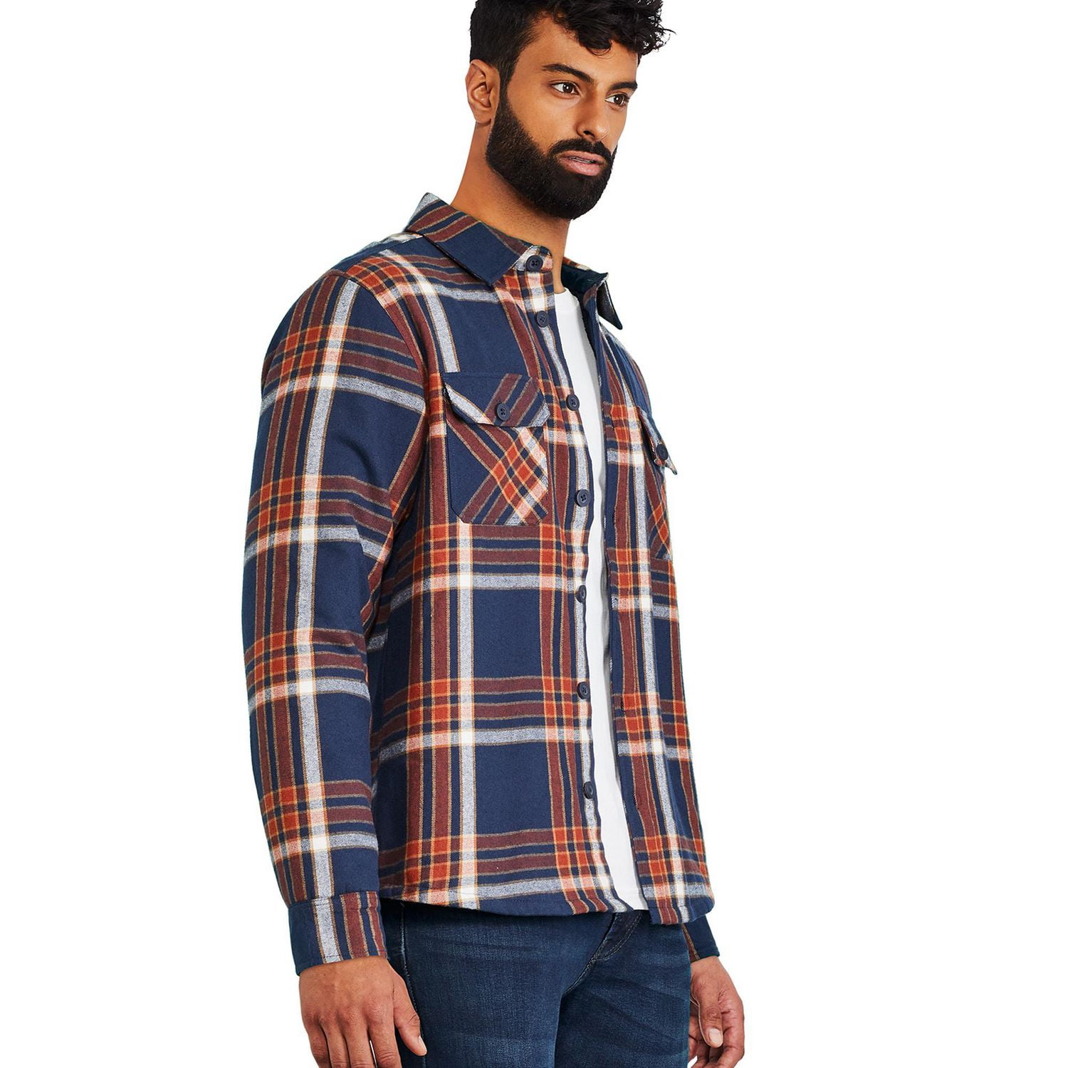 Veste-chemise en flanelle George pour hommes
