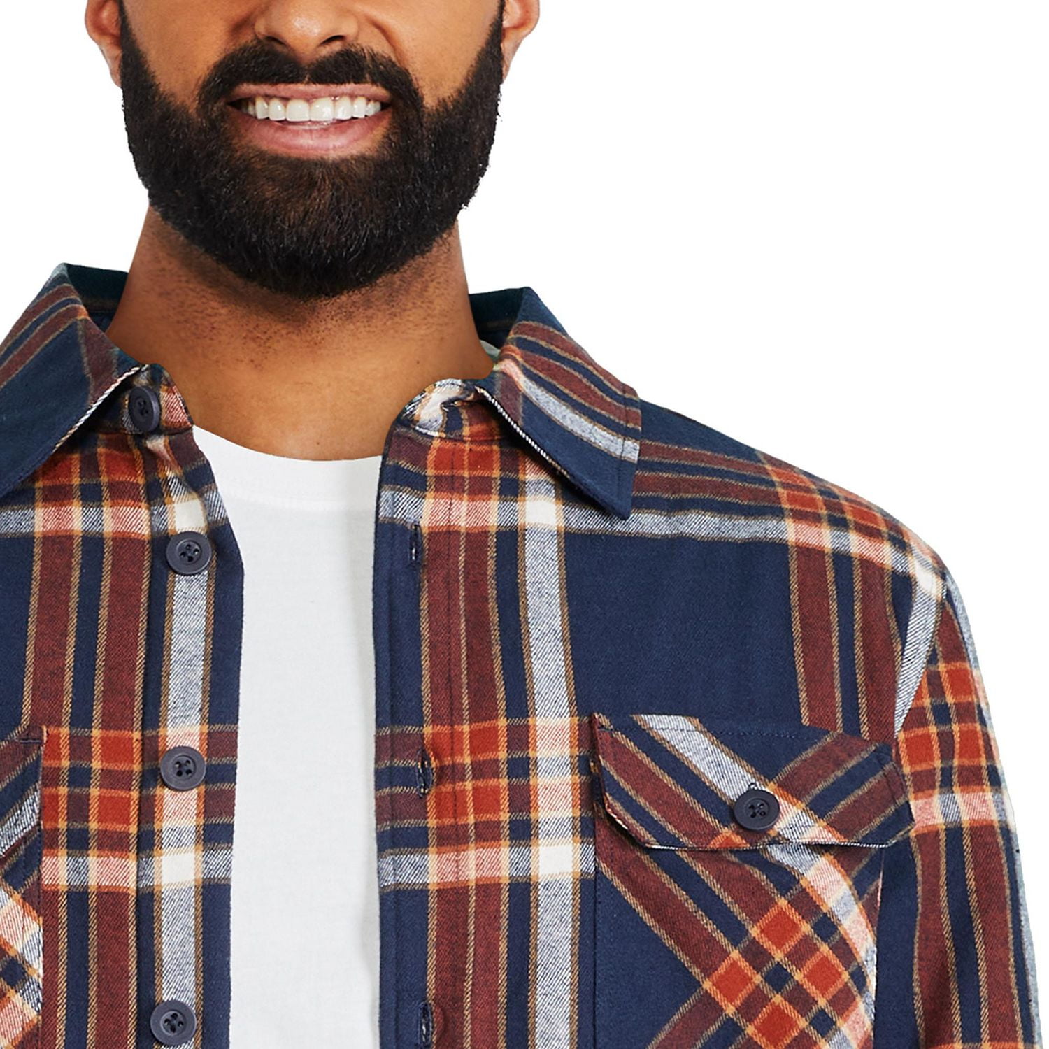 George Men's Flannel Shirt Jacket