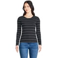 thumbnail image 1 of George Women's Rib Long Sleeve Tee, 1 of 6