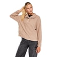 thumbnail image 1 of No Boundaries Women's Faux Shearling Popover, 1 of 6
