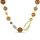 Collier Tangelo avec perles cultivées d'eau douce, agates brunes et jaunes, et cristaux orange en argent sterling plaqué jaune, 28 po – image 1 sur 4