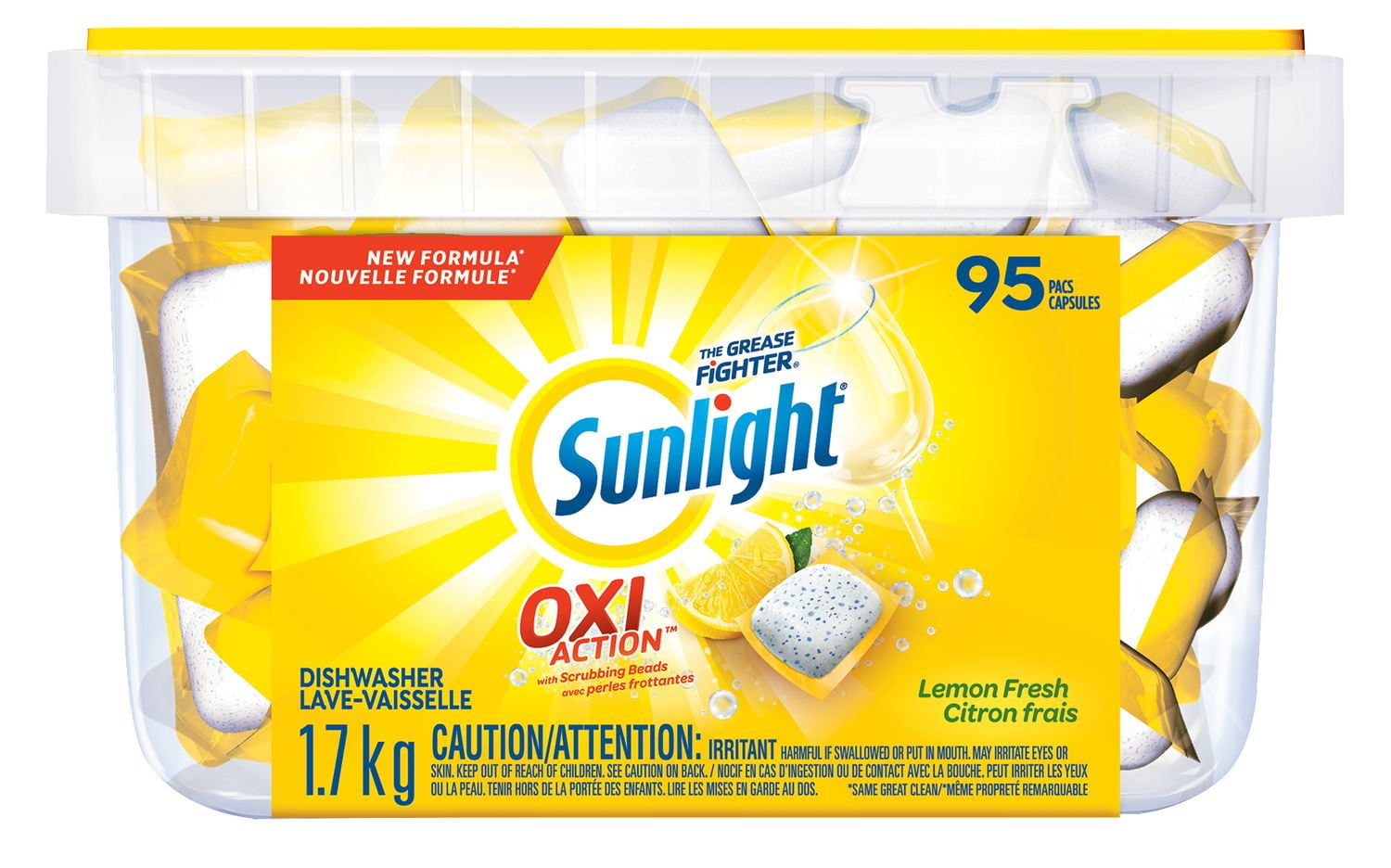 Sunlight Dishwasher Pacs, Lemon Fresh Walmart Canada