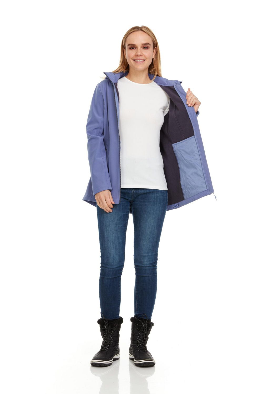 Veste softchell à capuchon pour femmes Swiss Tech