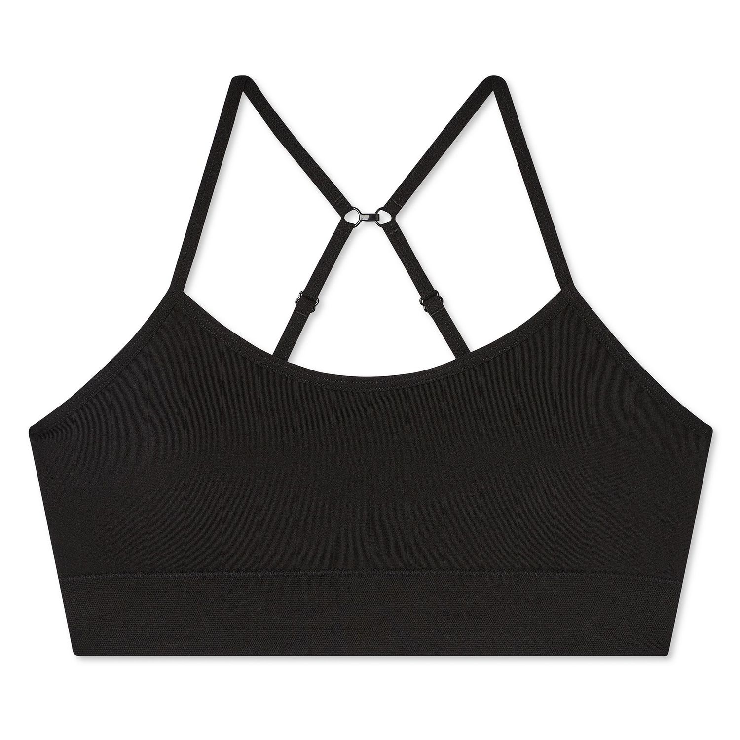 Lands' End Women's Seamless Cami With Built In Bra - Large - Black : Target