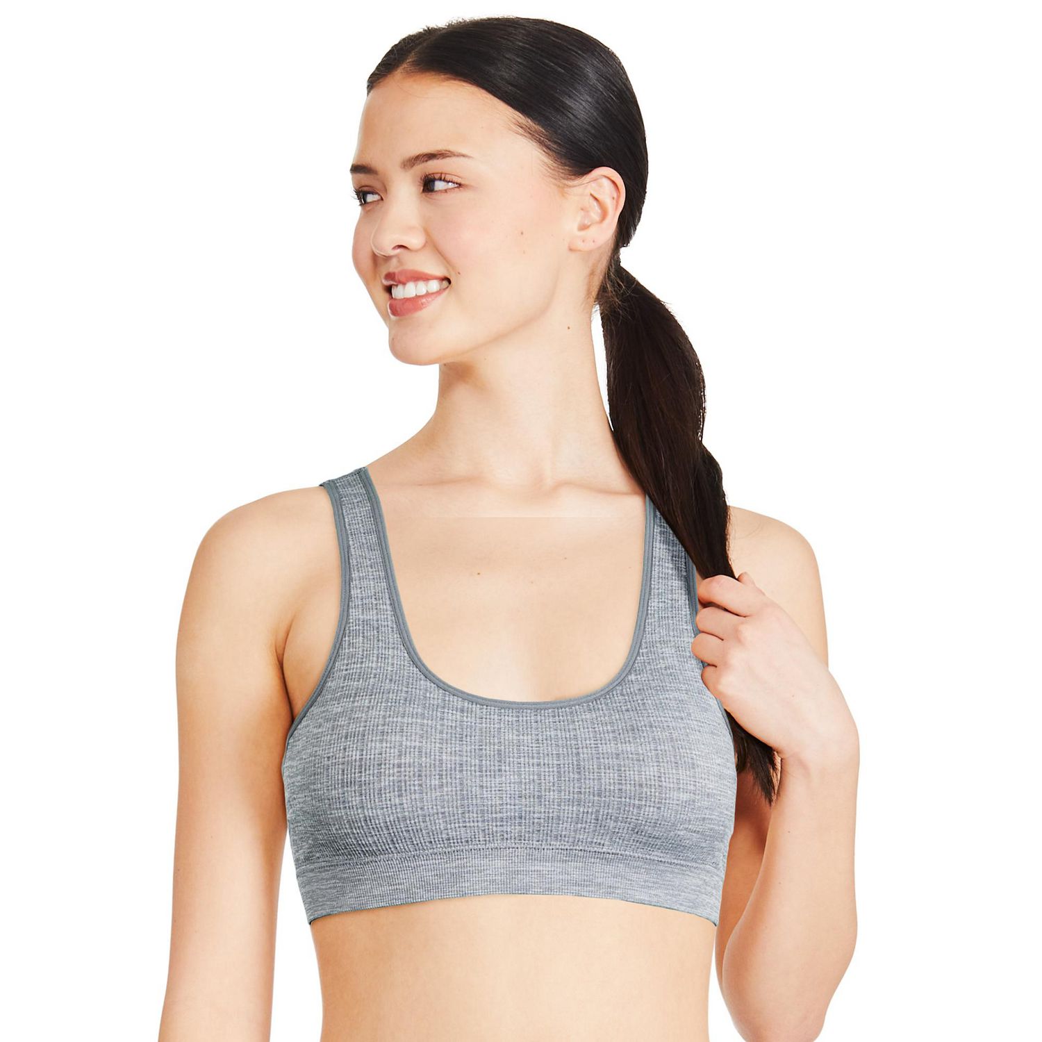 No Boundaries Women's Seamless Double Scoop Bra