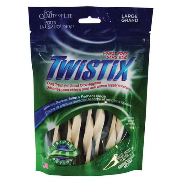 Gâteries pour chiens Twistix arôme vanille menthe grand