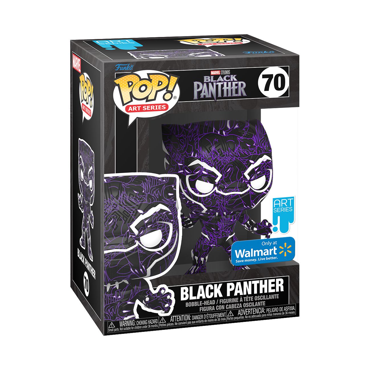Funko Pop! Artist Series: Marvel Studios’ Black Panther Legacy - Black  Panther Vinyl Bobblehead (Walmart Exclusive)
