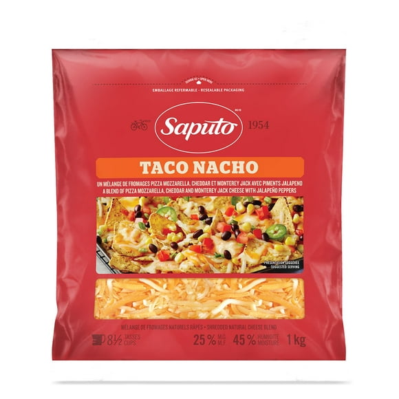 Saputo Taco Nacho Shredded Cheese, 1 kg