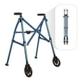 thumbnail image 1 of Stander Wonder Walker, Lightweight Folding Space Saver Walker for Seniors, Adult Walker with Wheels, Two Wheeled Rolling Walker and Ski Glides, 1 of 7