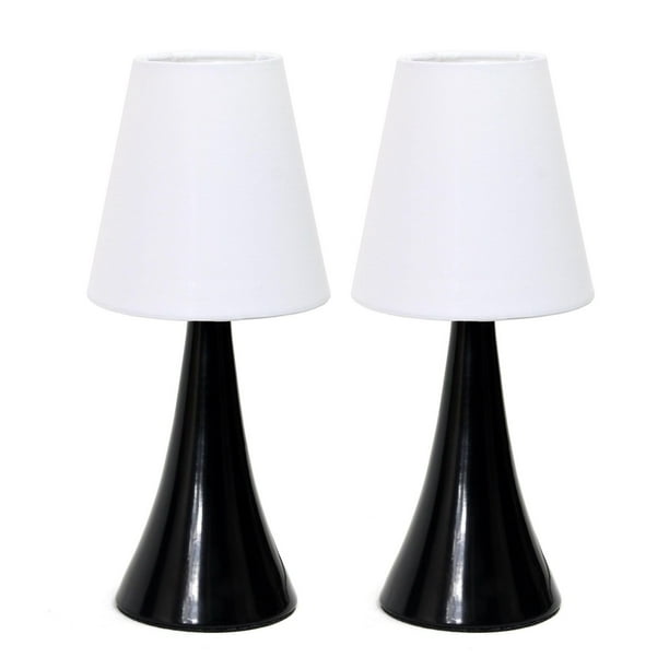 2x Lampes de chevet avec abat-jour anthracite Lampe de table