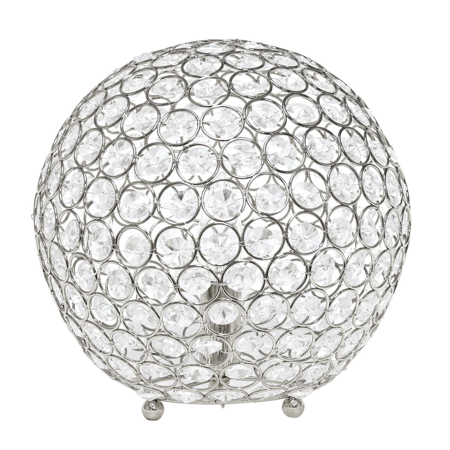 Elegant Designs Elipse 10 Inch Crystal Ball Sequin Table Lamp | Walmart ...