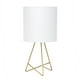 Simple Designs Down to the Wire - Lampe de table avec abat-jour en tissu, or avec abat-jour – image 1 sur 9