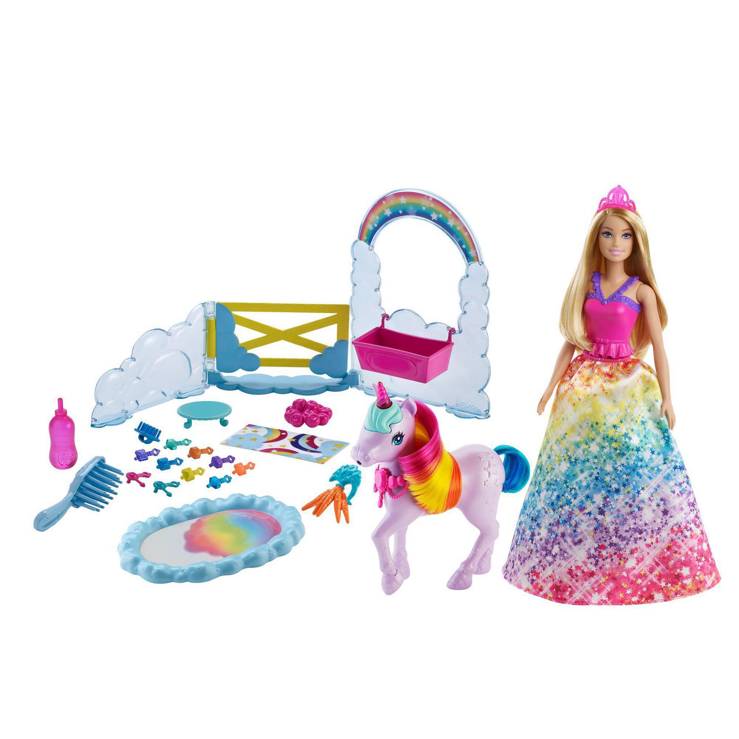 Barbie Dreamtopia Unicorn Pet Playset with Barbie Royal Doll