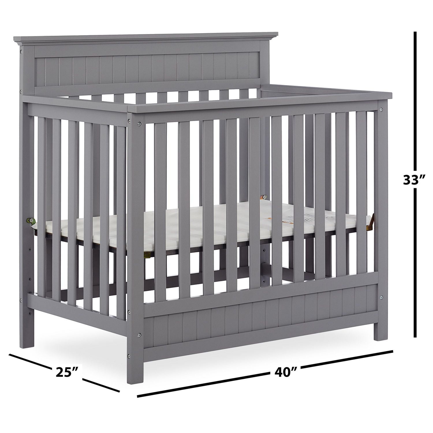 Dream On Harbor 4-in-1 Convertible Mini Crib, For small nurseries 