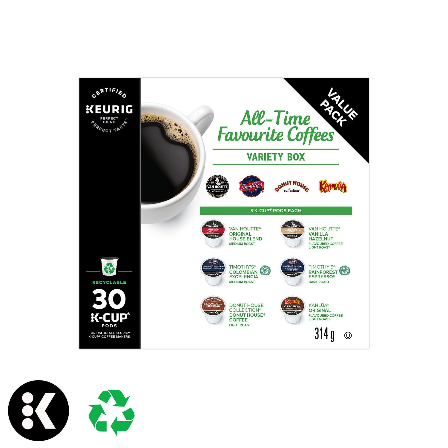 Keurig® All Time Favourite Coffees Variety Box Recyclable KCup® PODS
