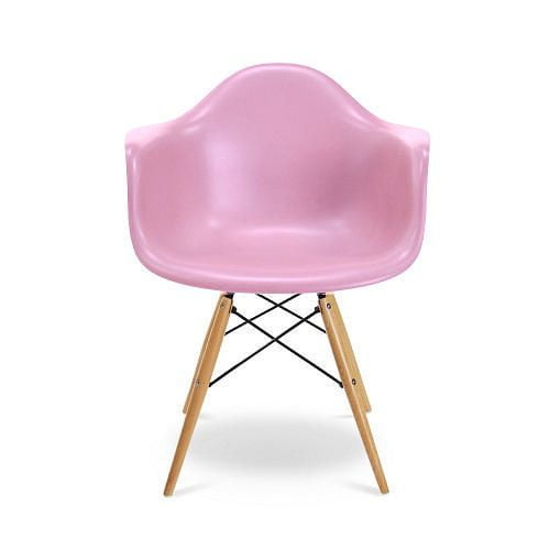 Plata Import - Chaise seau pour enfants avec pieds en bois de couleur rose
