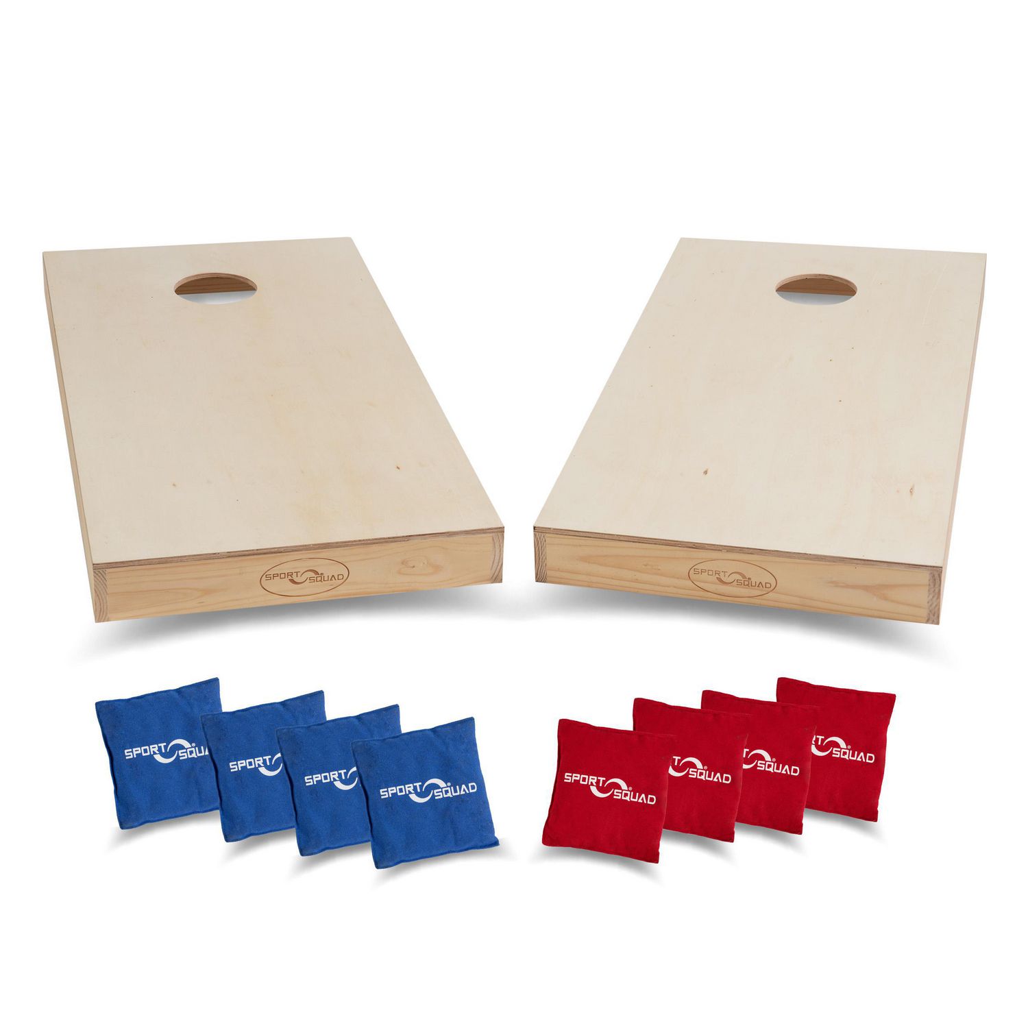 Sport Squad Professional Cornhole Toss Game, Regulation Size 4' x 2', 2ct Cornhole  Game Boards, 4ct Red Bean Bags, 4ct Blue Bean Bags