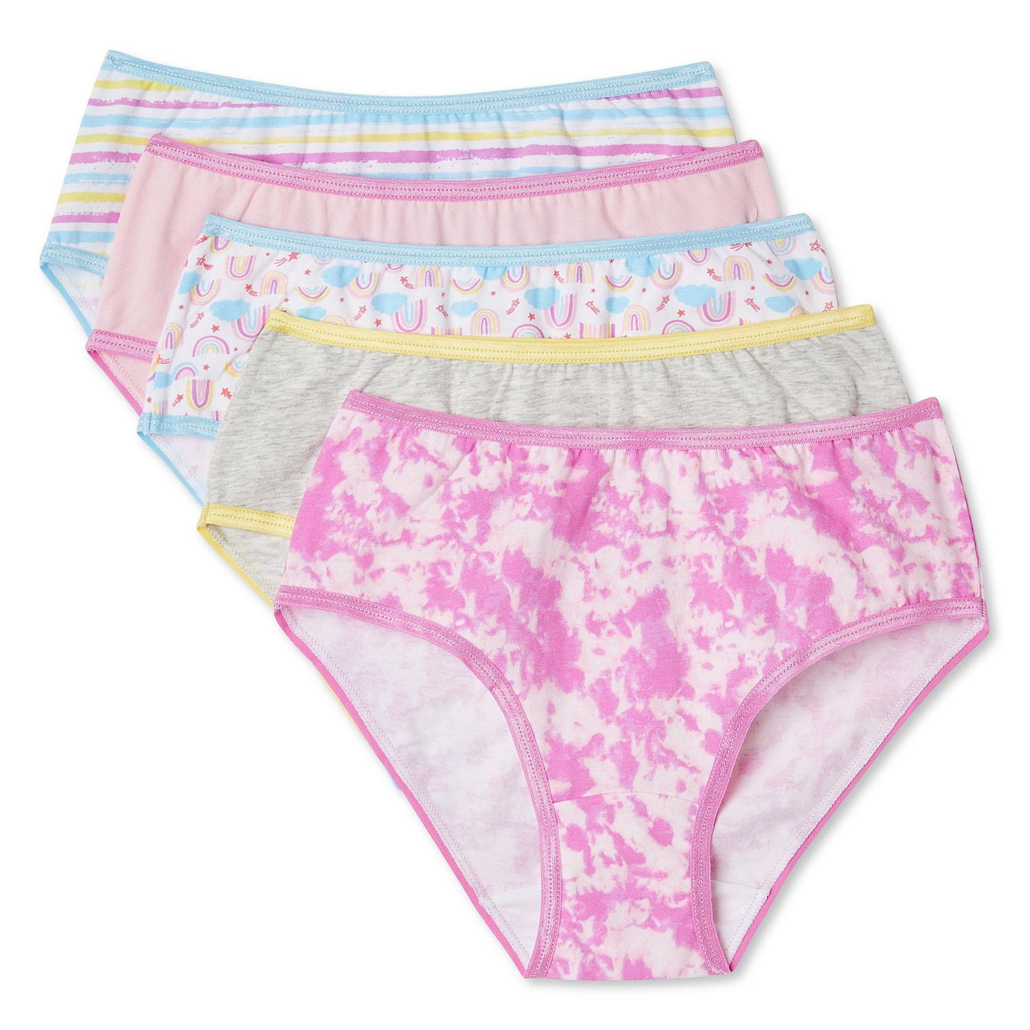 24 Pieces Girl's Underwear 5-Packs By 1000% Cute - Sizes 4-12/14