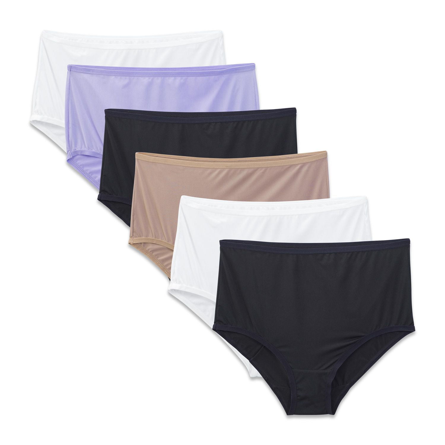 Women's Plus Fit for Me Assorted Heather Brief Underwear, 5 Pack; Sizes  9-13 