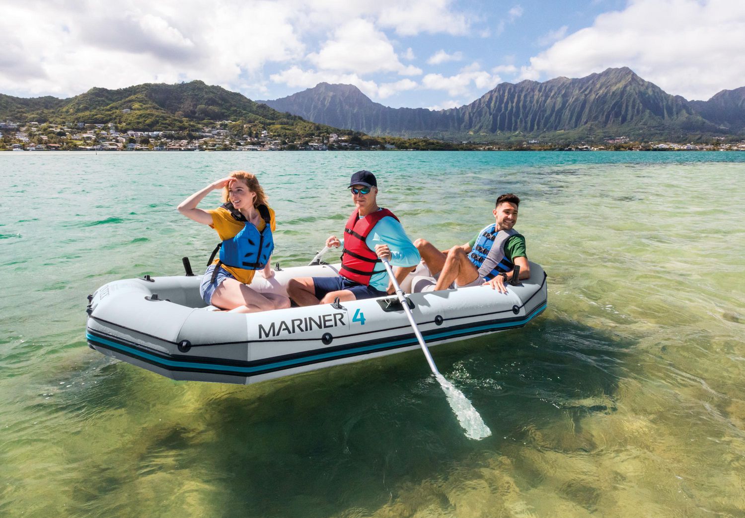 Intex Mariner 3 Person Inflatable Boat Set