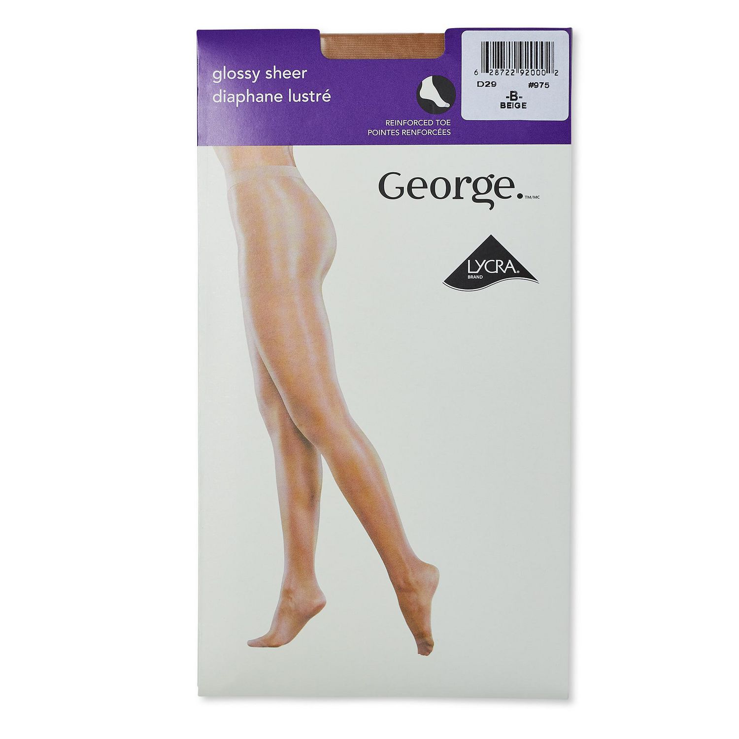 Bas-culotte diaphane lustré George pour femmes