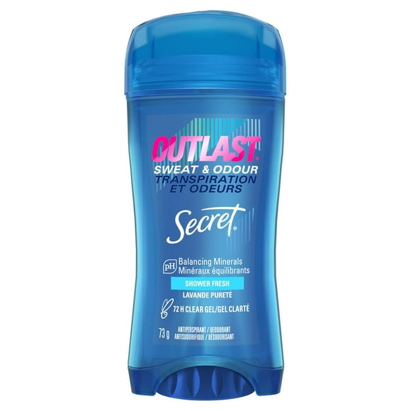 Secret Outlast Clear Gel Antiperspirant Deodorant for Women, Shower Fresh, 73G