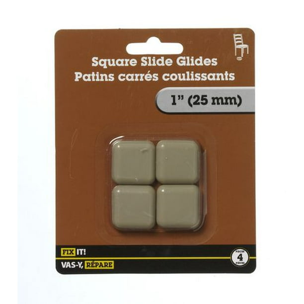 Patins carrés1 po 4 pièces